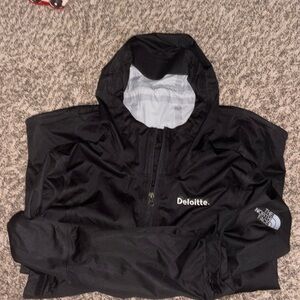 The North Face Deloitte Black Windbreaker with Hood Women’s Large
